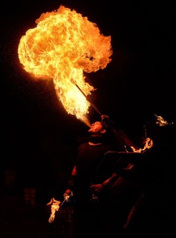 Feuershow Societas Draconis - Buergerparkfest Saarbrücken