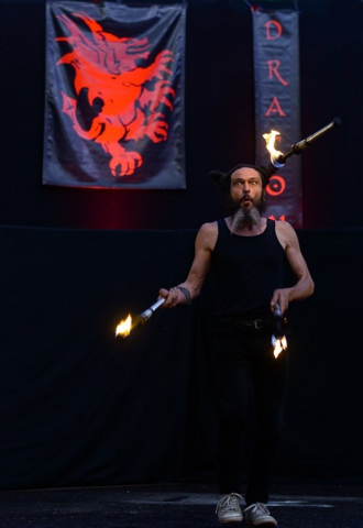 Feuershow Societas Draconis - Buergerparkfest Saarbrücken