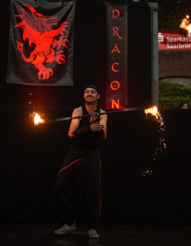 Feuershow Societas Draconis - Buergerparkfest Saarbrücken