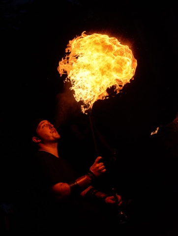 Feuershow Societas Draconis - Buergerparkfest Saarbrücken