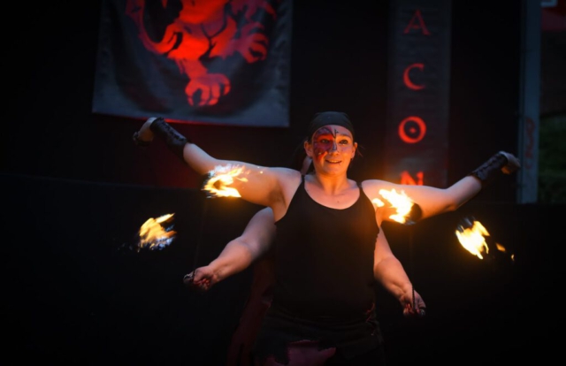 Feuershow Societas Draconis - Buergerparkfest Saarbrücken