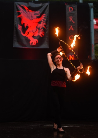 Feuershow Societas Draconis - Buergerparkfest Saarbrücken