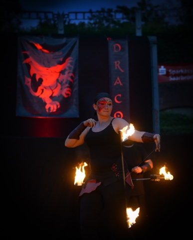 Feuershow Societas Draconis - Buergerparkfest Saarbrücken