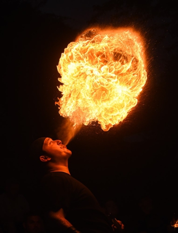 Feuershow Societas Draconis - Buergerparkfest Saarbrücken