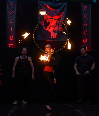 Feuershow Societas Draconis - Buergerparkfest Saarbrücken