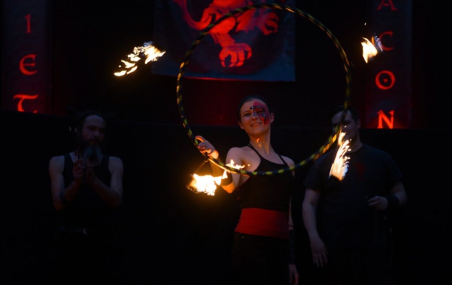 Feuershow Societas Draconis - Buergerparkfest Saarbrücken