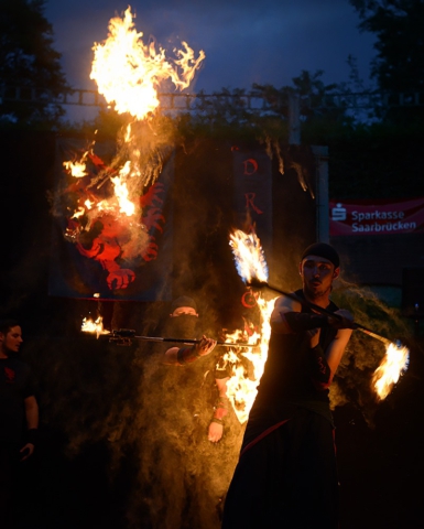 Feuershow Societas Draconis - Buergerparkfest Saarbrücken