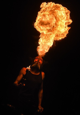 Feuershow Societas Draconis - Buergerparkfest Saarbrücken