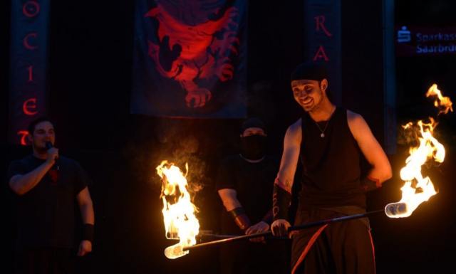 Feuershow Societas Draconis - Buergerparkfest Saarbrücken