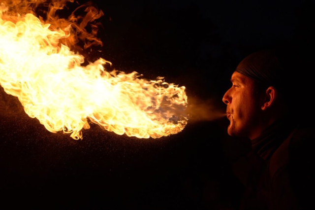 Feuershow Societas Draconis - Buergerparkfest Saarbrücken