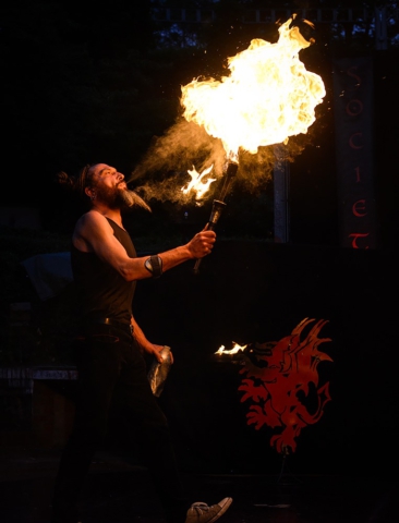 Feuershow Societas Draconis - Buergerparkfest Saarbrücken