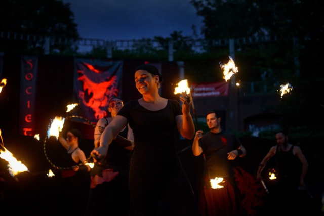 Feuershow Societas Draconis - Buergerparkfest Saarbrücken