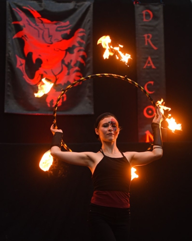 Feuershow Societas Draconis - Buergerparkfest Saarbrücken