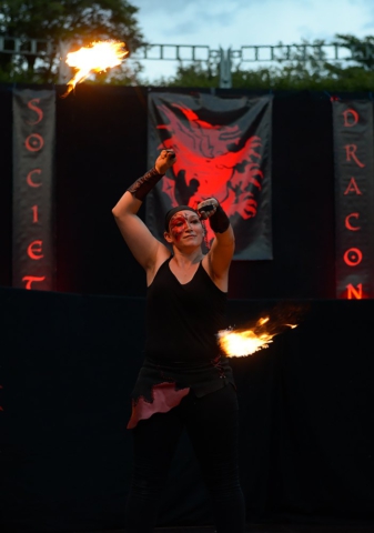 Feuershow Societas Draconis - Buergerparkfest Saarbrücken