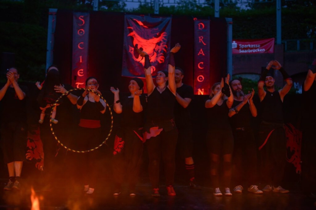 Feuershow Societas Draconis - Buergerparkfest Saarbrücken