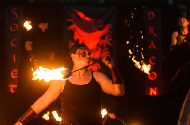 Feuershow Societas Draconis - Buergerparkfest Saarbrücken