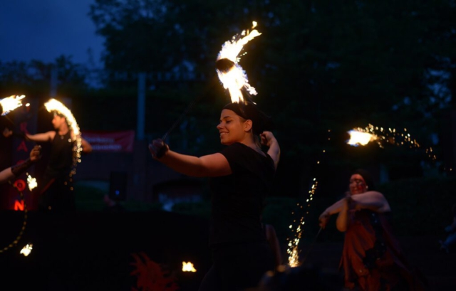 Feuershow Societas Draconis - Buergerparkfest Saarbrücken