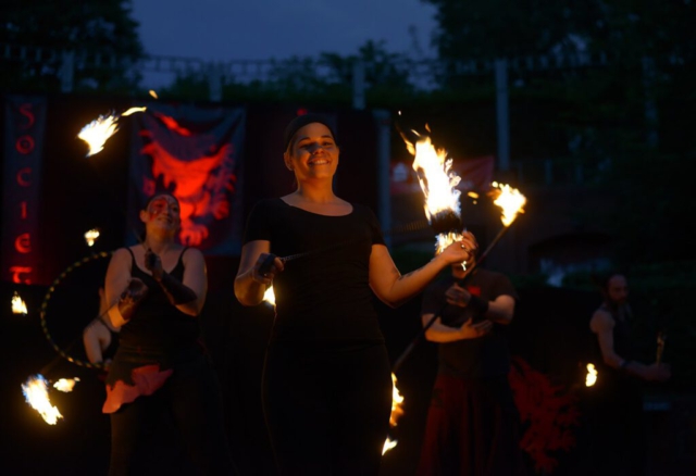 Feuershow Societas Draconis - Buergerparkfest Saarbrücken