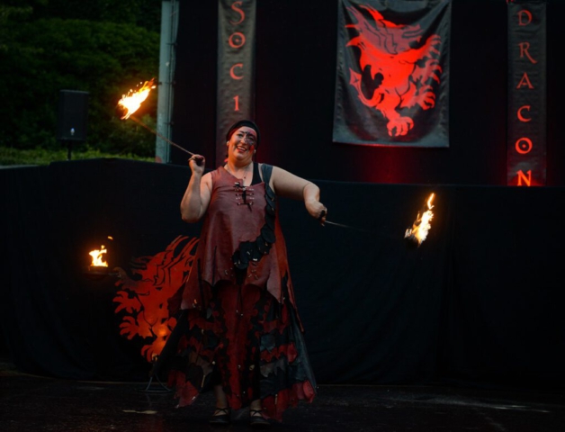 Feuershow Societas Draconis - Buergerparkfest Saarbrücken