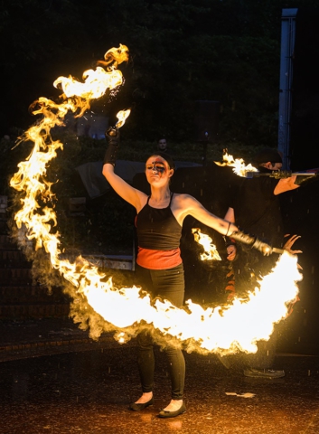 Feuershow Societas Draconis - Buergerparkfest Saarbrücken