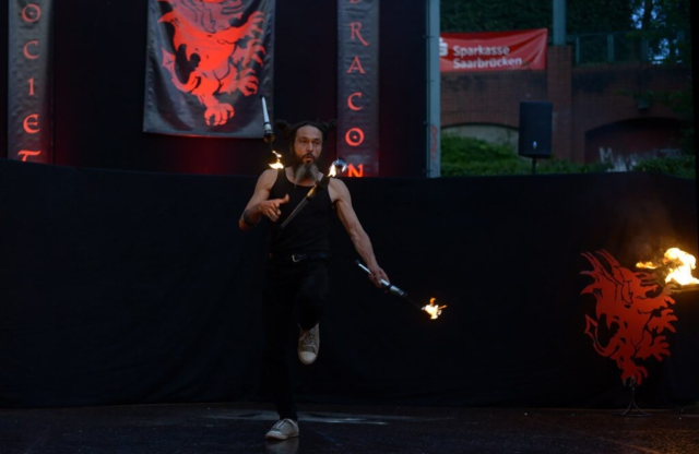 Feuershow Societas Draconis - Buergerparkfest Saarbrücken