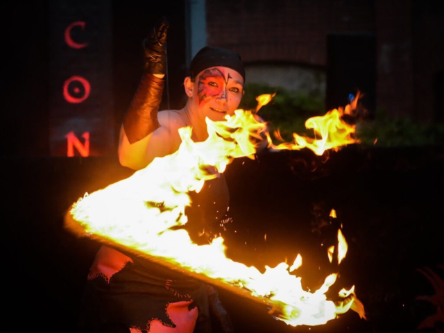 Feuershow Societas Draconis - Buergerparkfest Saarbrücken