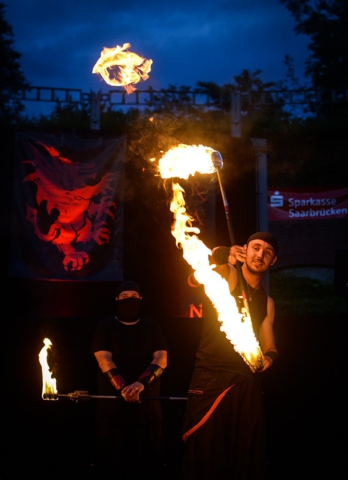 Feuershow Societas Draconis - Buergerparkfest Saarbrücken