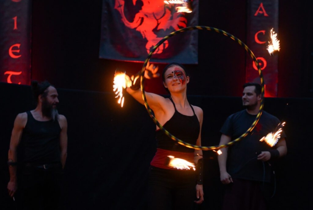 Feuershow Societas Draconis - Buergerparkfest Saarbrücken