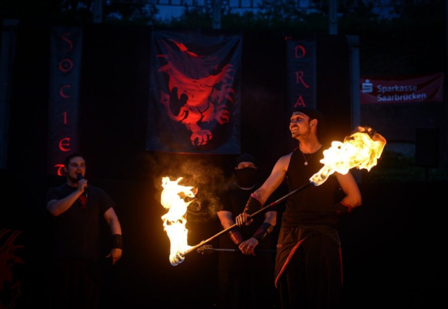 Feuershow Societas Draconis - Buergerparkfest Saarbrücken