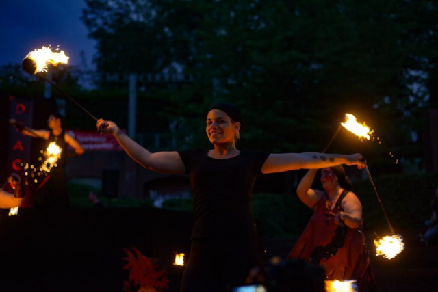 Feuershow Societas Draconis - Buergerparkfest Saarbrücken