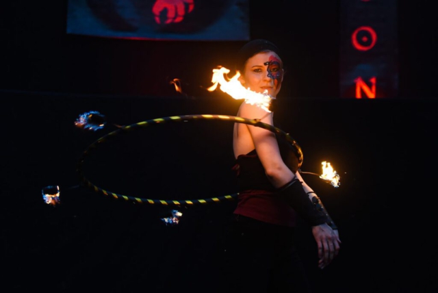 Feuershow Societas Draconis - Buergerparkfest Saarbrücken