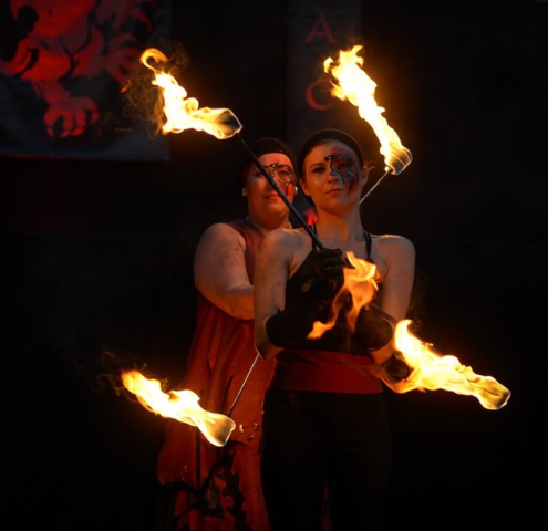 Feuershow Societas Draconis - Buergerparkfest Saarbrücken