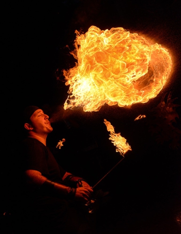 Feuershow Societas Draconis - Buergerparkfest Saarbrücken