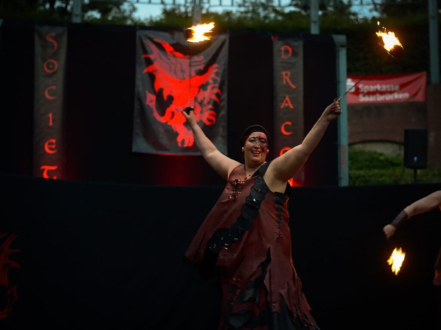 Feuershow Societas Draconis - Buergerparkfest Saarbrücken