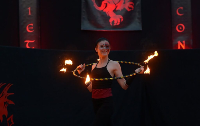 Feuershow Societas Draconis - Buergerparkfest Saarbrücken