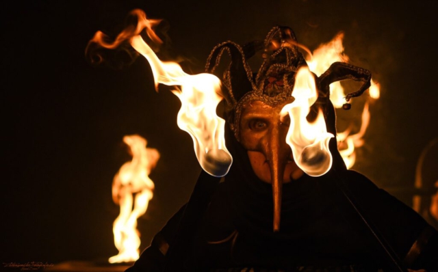 Eventpuppets Feuershow - Weihnachtsmarkt St. Wendel - Zeitenwandler-Fotografie Saarbrücken