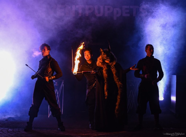 Eventpuppets Feuershow - Weihnachtsmarkt St. Wendel - Zeitenwandler-Fotografie Saarbrücken