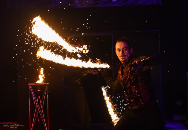 Eventpuppets Feuershow - Weihnachtsmarkt St. Wendel - Zeitenwandler-Fotografie Saarbrücken