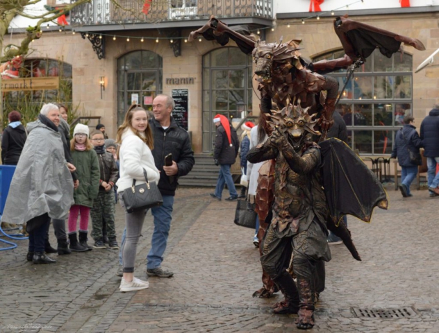 Eventpuppets Feuershow - Weihnachtsmarkt St. Wendel - Zeitenwandler-Fotografie Saarbrücken