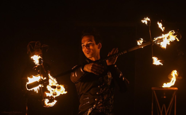 Eventpuppets Feuershow - Weihnachtsmarkt St. Wendel - Zeitenwandler-Fotografie Saarbrücken