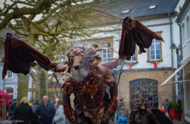 Eventpuppets Feuershow - Weihnachtsmarkt St. Wendel - Zeitenwandler-Fotografie Saarbrücken