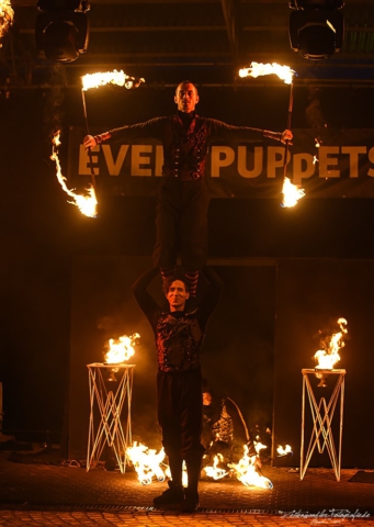 Eventpuppets Feuershow - Weihnachtsmarkt St. Wendel - Zeitenwandler-Fotografie Saarbrücken