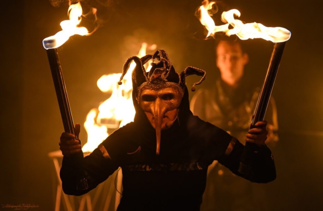 Eventpuppets Feuershow - Weihnachtsmarkt St. Wendel - Zeitenwandler-Fotografie Saarbrücken